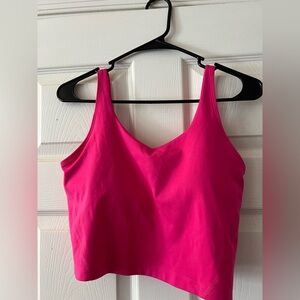 Gilly Hicks Go Recharge Magenta Pink Cropped Athletic Tank Top Size Large Curvy